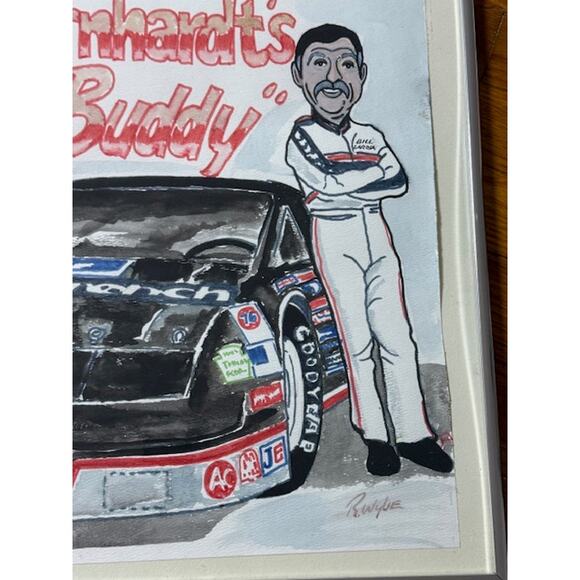 Fan Art Dale Earnhardt's "Good Buddy" by R Wylie 20" by 16" - Picture 3 of 5
